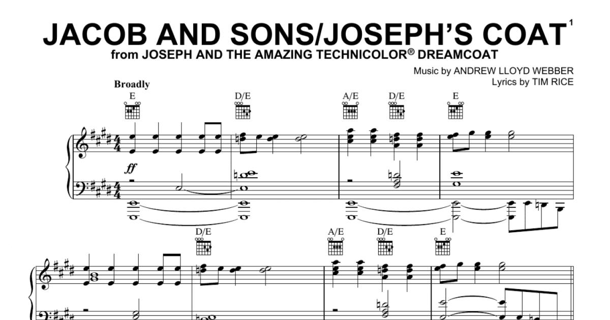 Jacob and sons sale joseph's coat lyrics