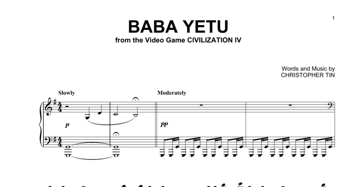 Baba Yetu (From The Video Game Civilization Iv) - Choral Satb