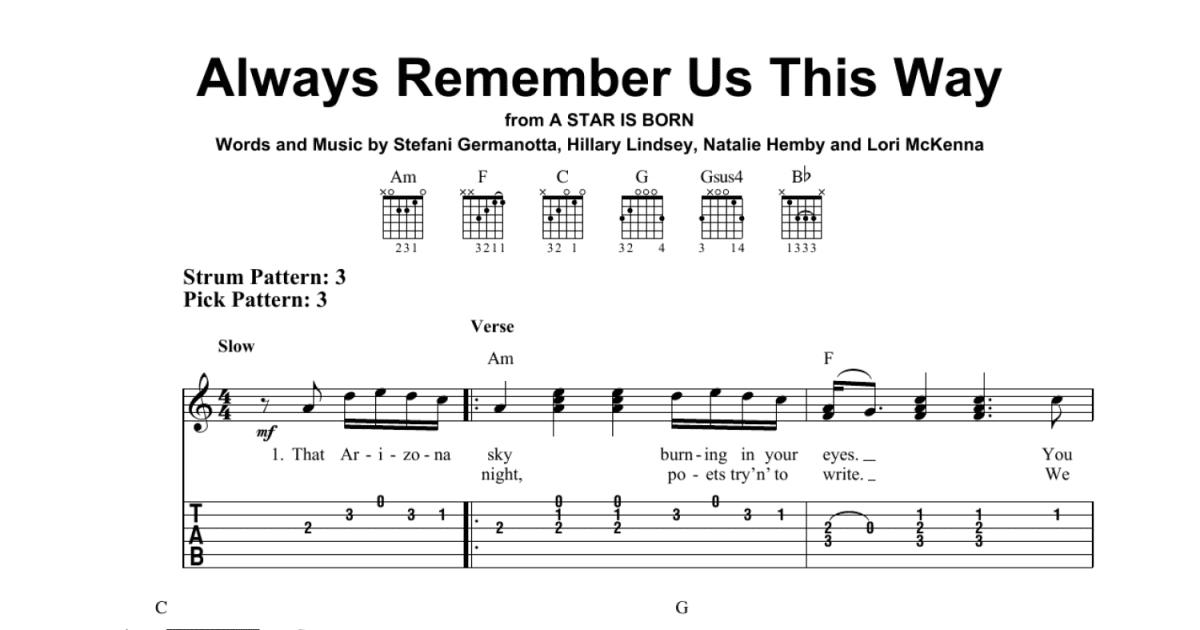 Ok - Always Remember Us This Way - Lady Gaga, PDF
