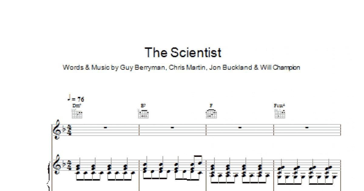 The Scientist Piano Vocal And Guitar Chords Print Sheet Music Now