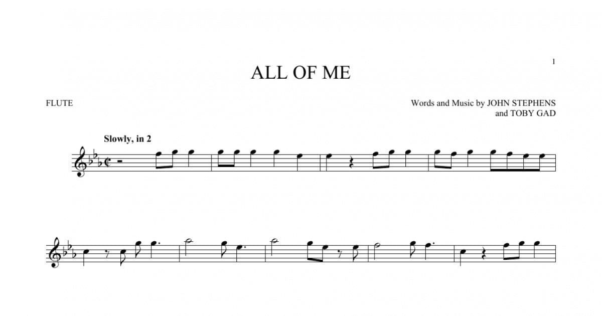 All Of Me (Flute Solo) - Print Sheet Music Now