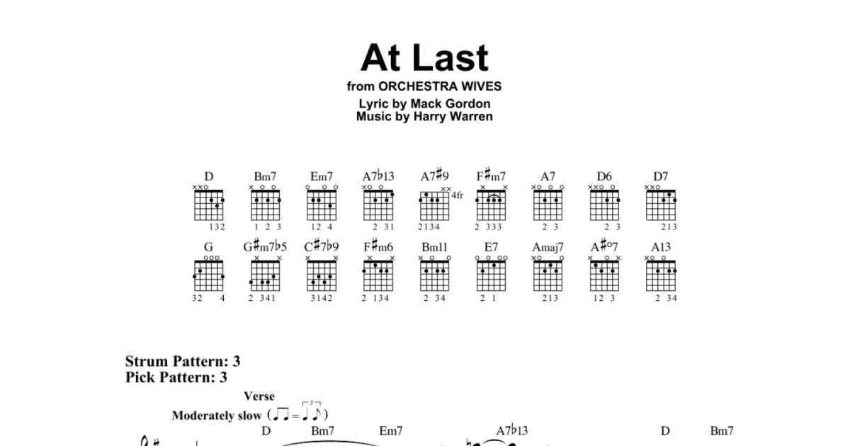 At Last (Easy Guitar) - Print Sheet Music Now