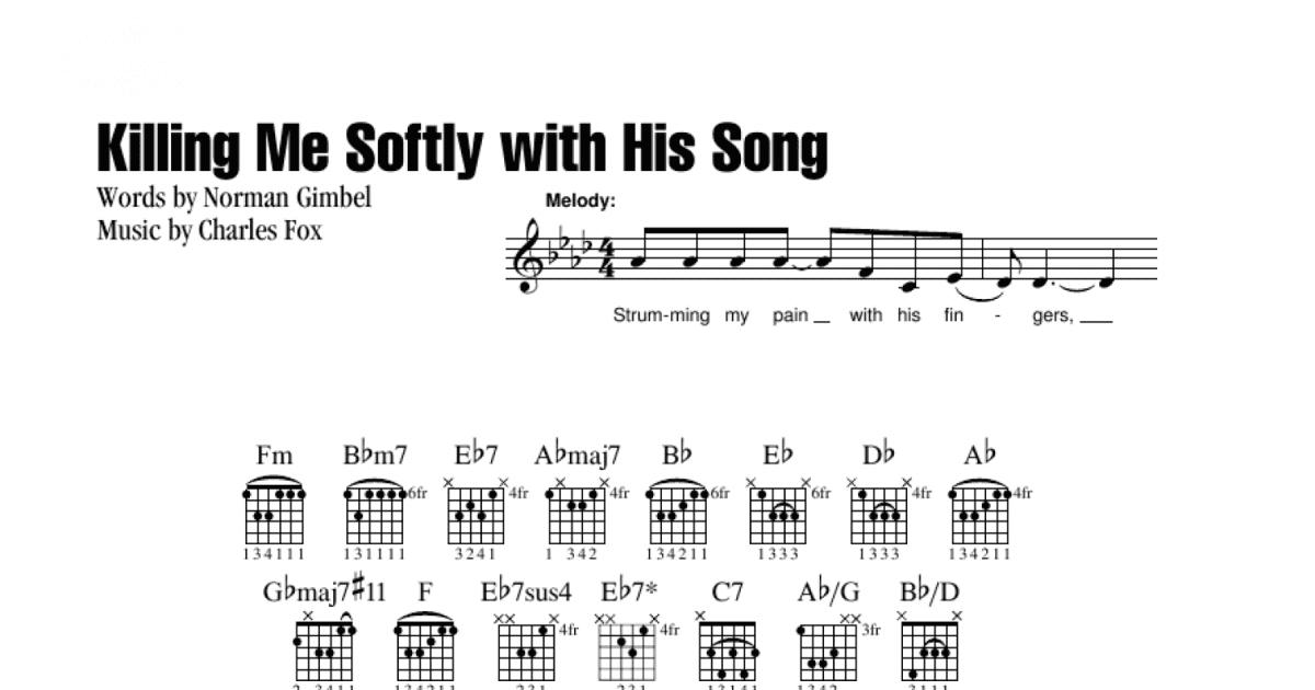 Killing Me Softly Basic Chords Review – Chart and Video - On Practicing  Guitar