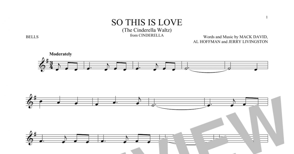 So This Is Love (from Cinderella) (Bells Solo) - Print Sheet Music Now