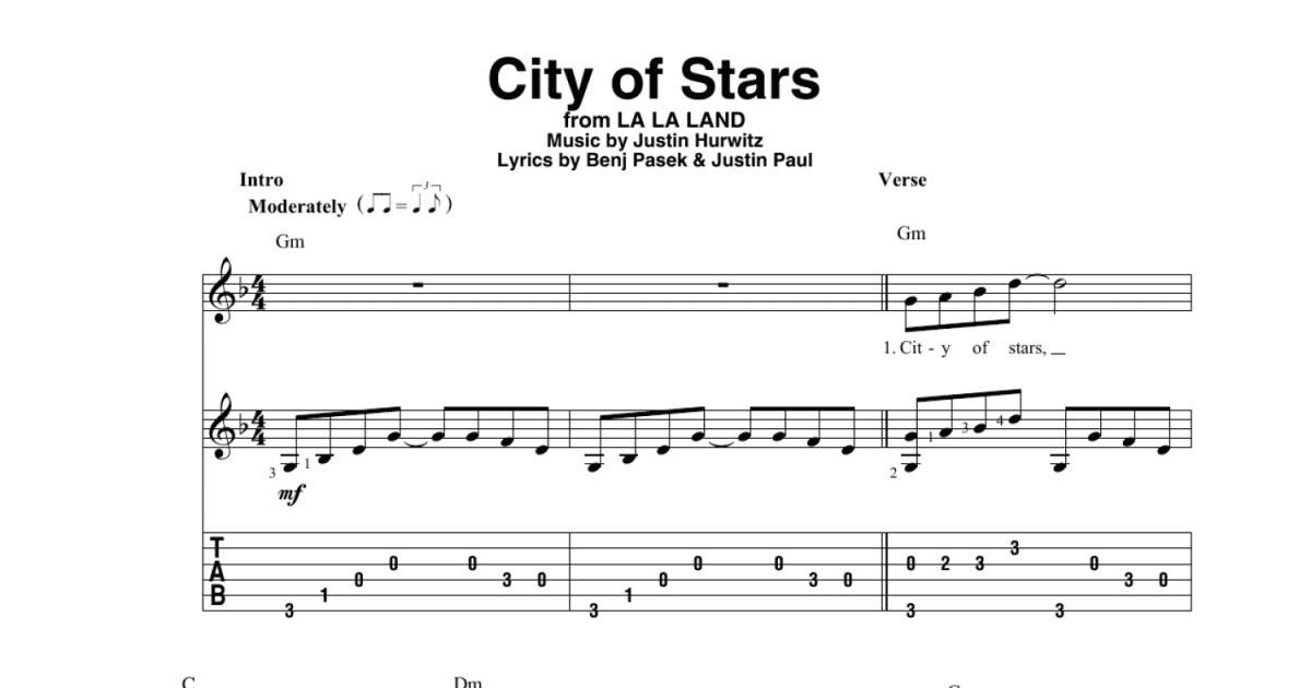 City of stars La La Land  (Voice & Guitar)