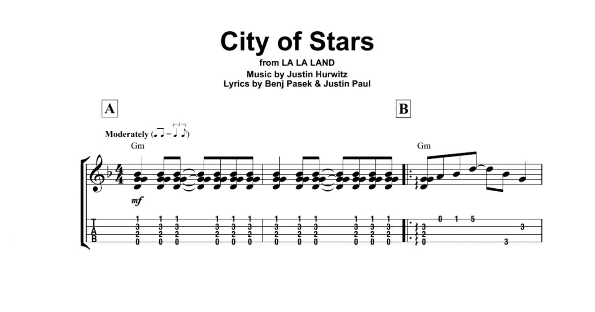 City of stars La La Land  (Voice & Guitar)