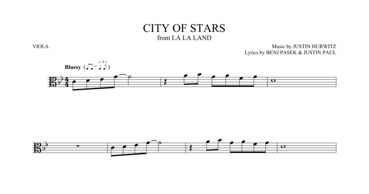 City of Stars (from La La Land) (Viola Solo) - Print Sheet Music Now