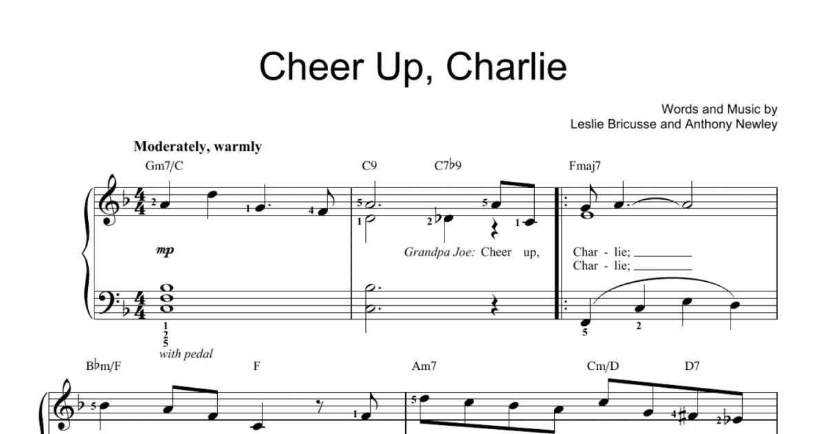 Cheer Up Charlie Easy Piano Print Sheet Music Now 7621