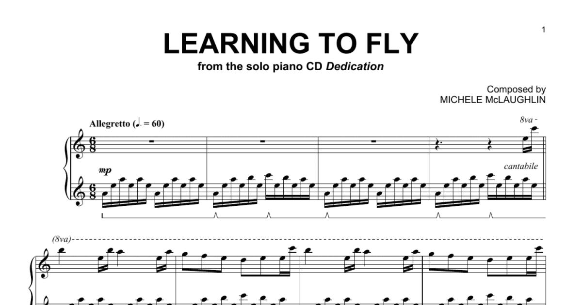 Learning To Fly Piano Solo Sheet Music to Print