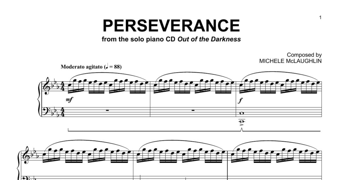 Perseverance Piano Solo Sheet Music to Print