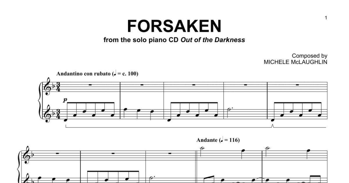 Forsaken Piano Solo Sheet Music to Print