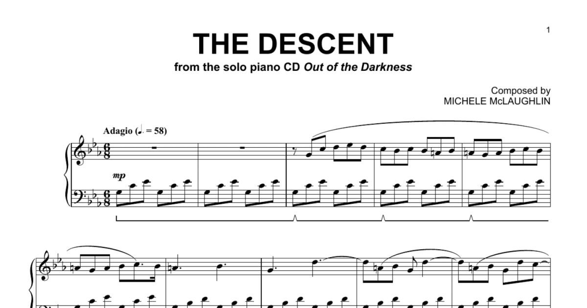 The Descent Piano Solo Sheet Music to Print