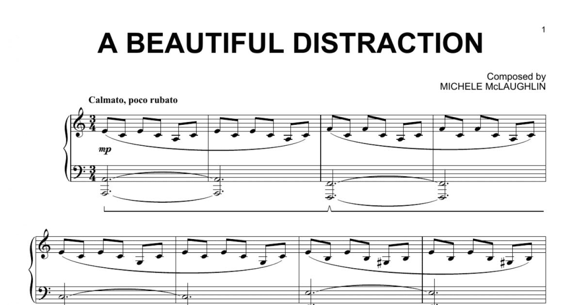 A Beautiful Distraction Piano Solo Sheet Music to Print