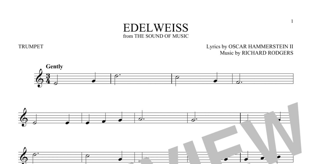 Edelweiss (Trumpet Solo) - Print Sheet Music Now