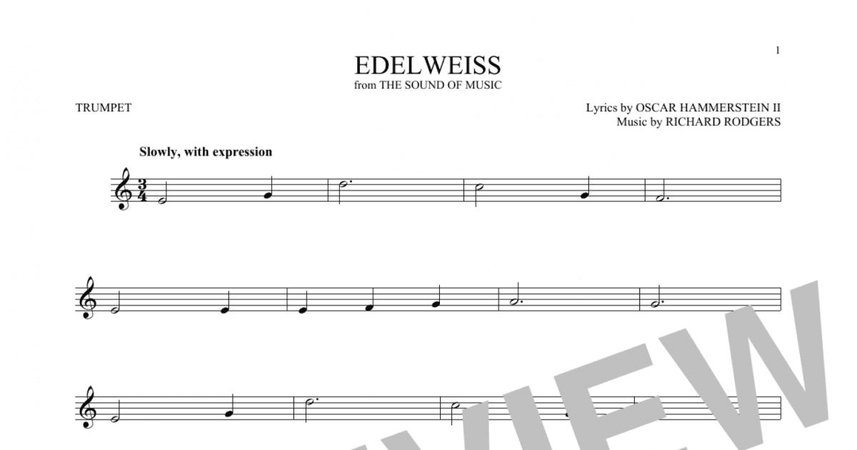 Edelweiss (Trumpet Solo) - Print Sheet Music Now