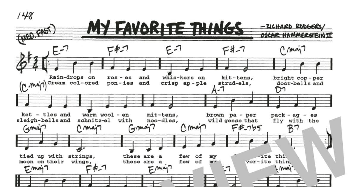 My Favorite Things (Real Book – Melody, Lyrics & Chords) - Sheet Music