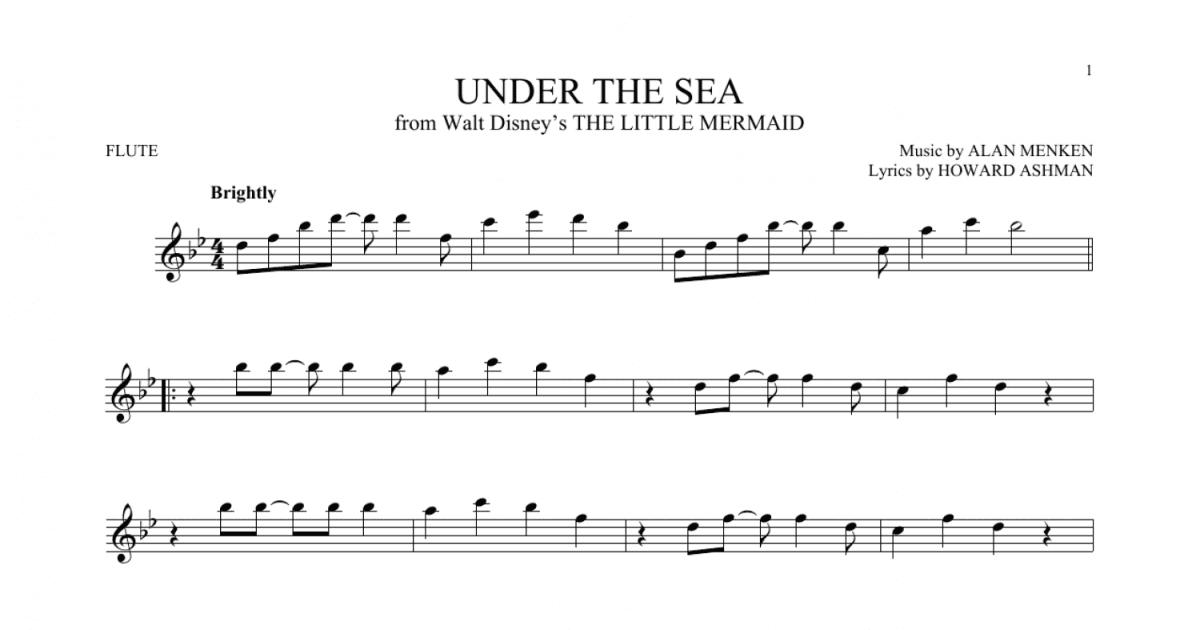 Under The Sea (from The Little Mermaid) (Flute Solo) - Sheet Music