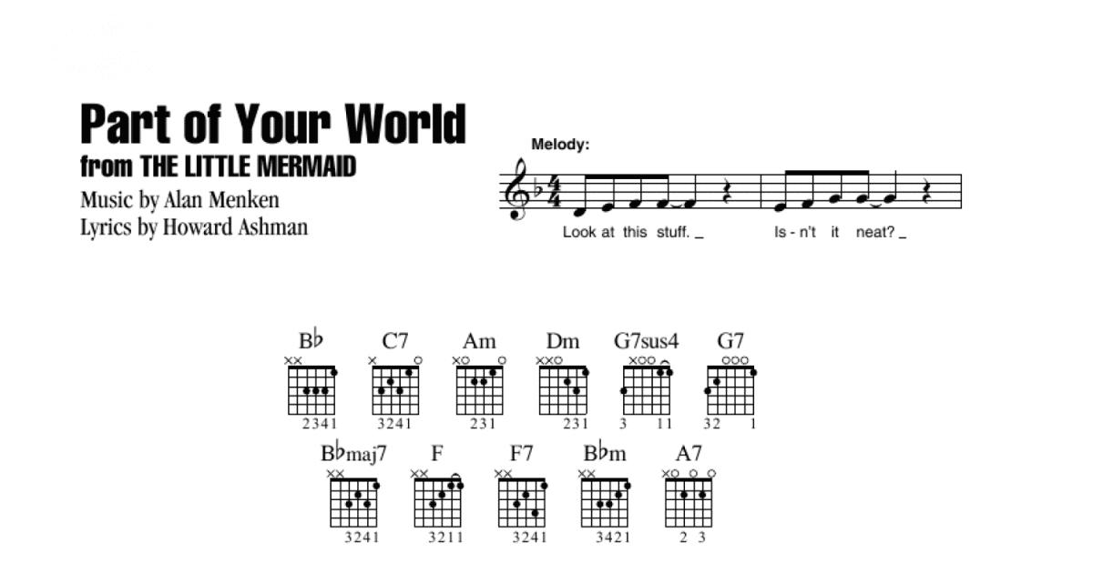 part of your world guitar chords