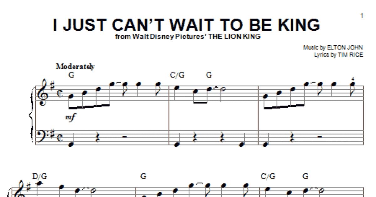 Walt Disney Records – I Just Can't Wait to be King Lyrics
