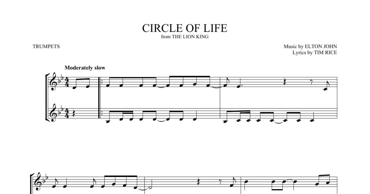 The Lion King “Circle of Life” lyrics - ESL worksheet by