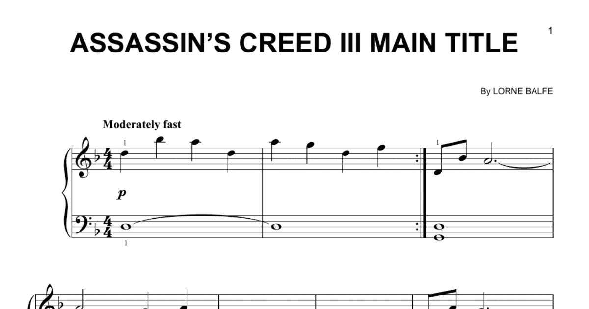 Assassin's Creed III: Main Theme, Soundtrack