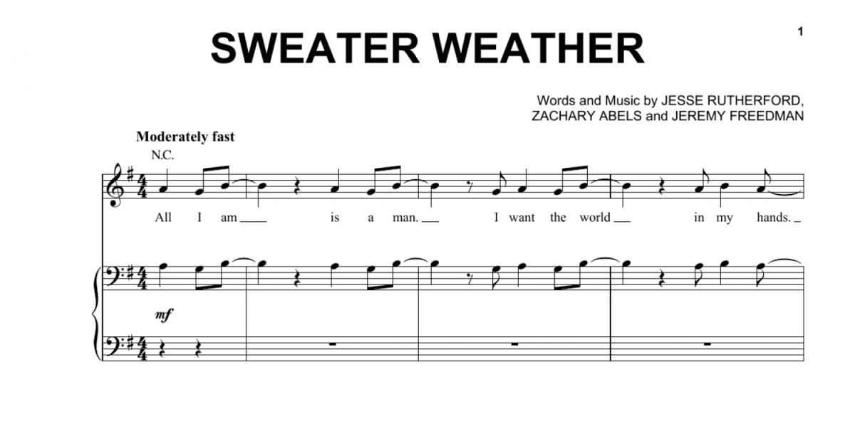 Flute Sheet Music: Sweater Weather
