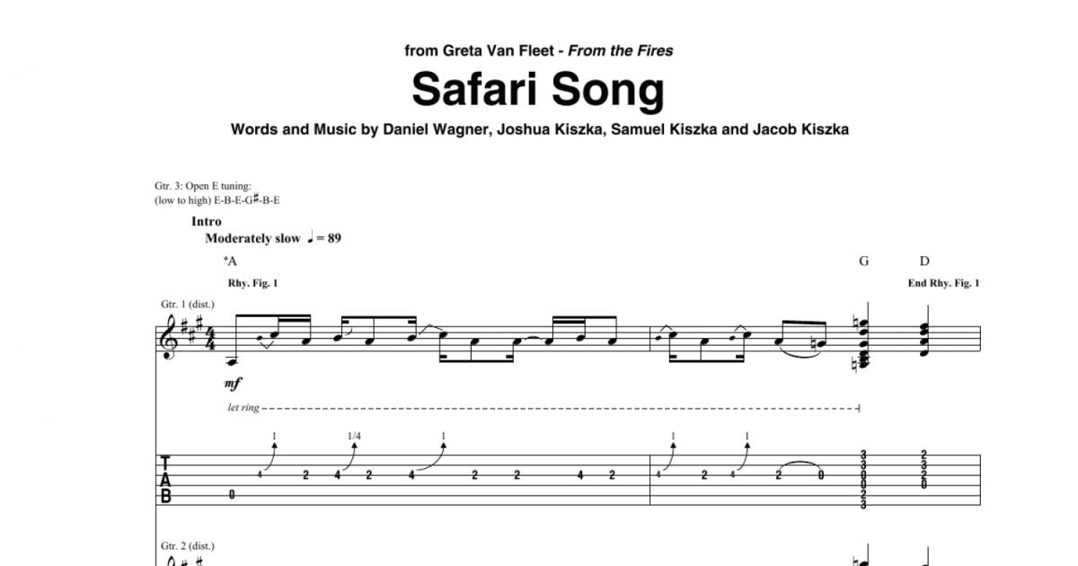 safari song chords
