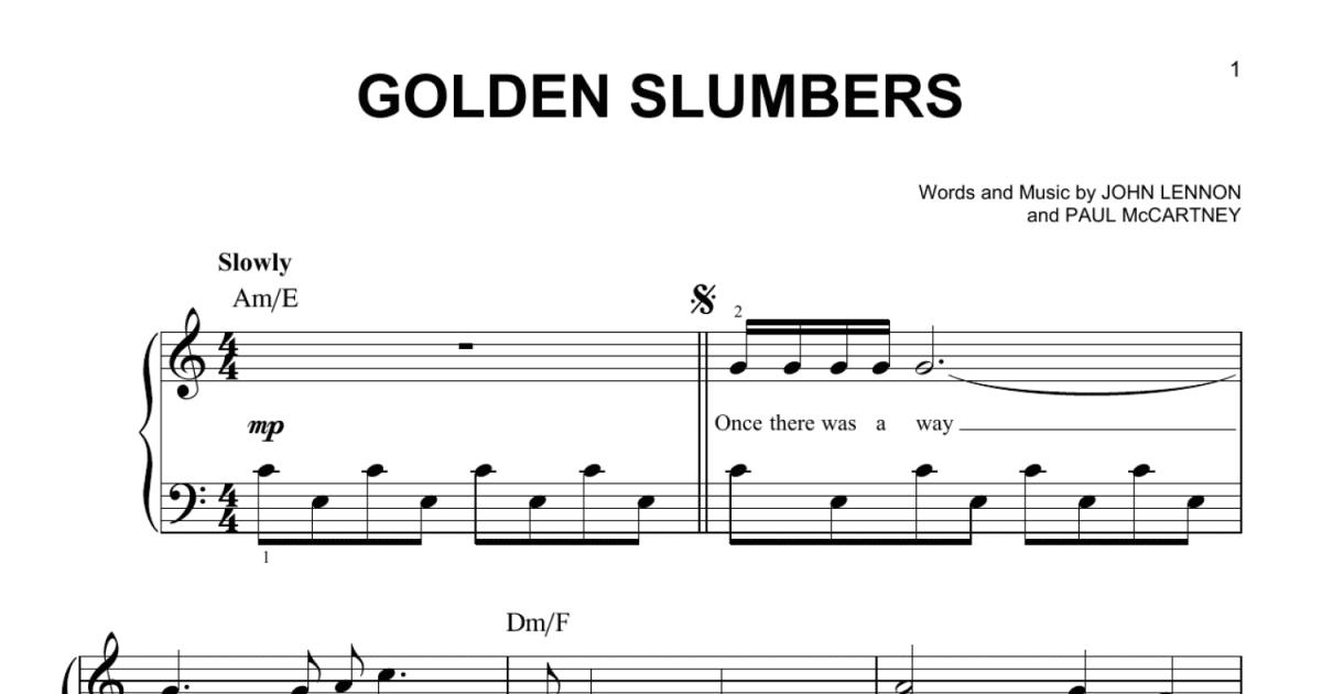 Golden Slumbers Kiss Your Eyes - Piano Solo - Digital Sheet Music