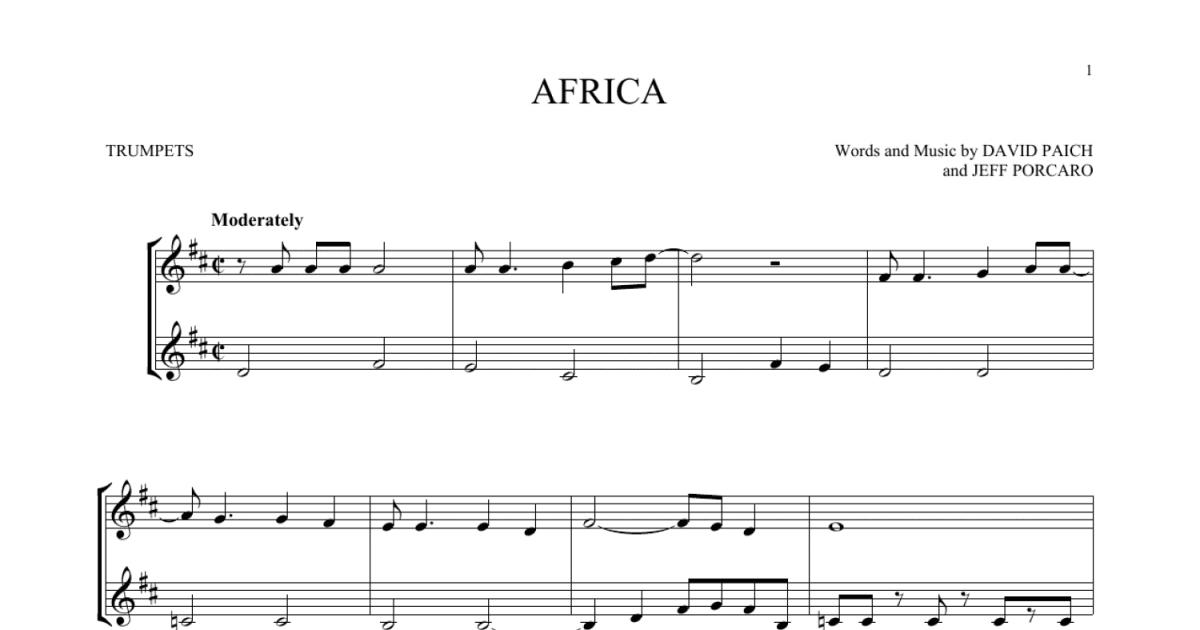 Africa (Trumpet Duet) - Print Sheet Music Now