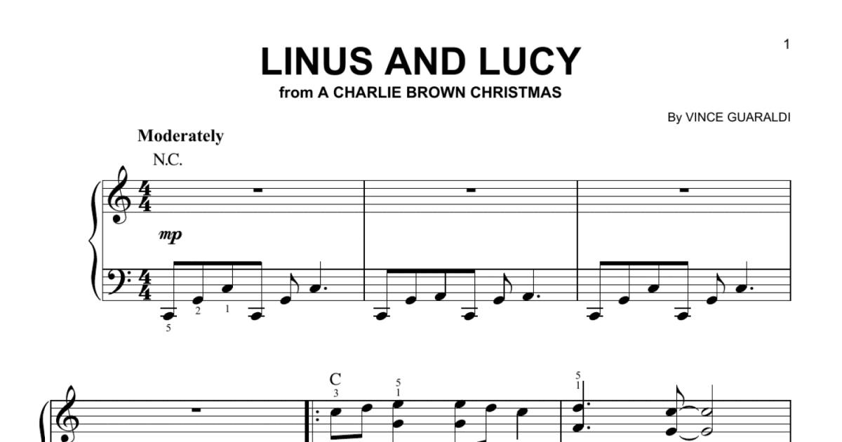 Linus And Lucy (Easy Piano) Print Sheet Music Now