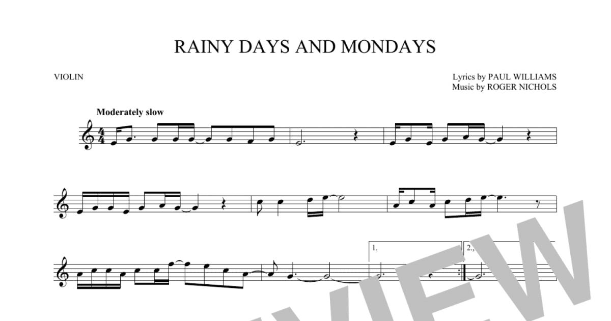 Rainy Days Sheet music for Piano, Violin (Solo)