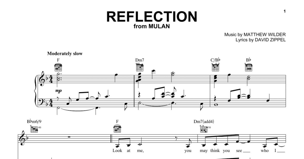 Reflections Lead Sheet BB