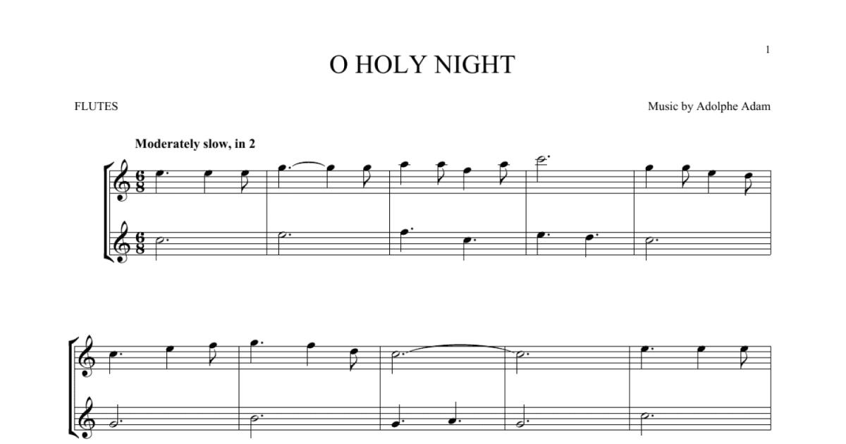 O Holy Night  Recorder Sheet Music