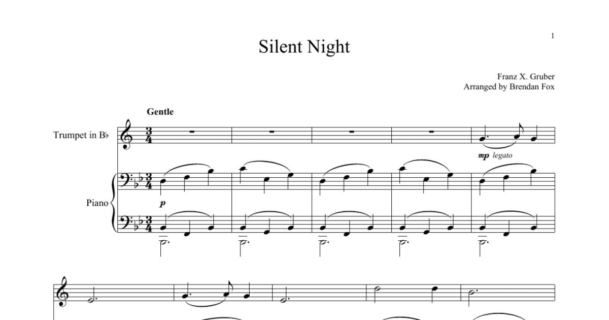 Silent Night (Trumpet and Piano) - Print Sheet Music Now