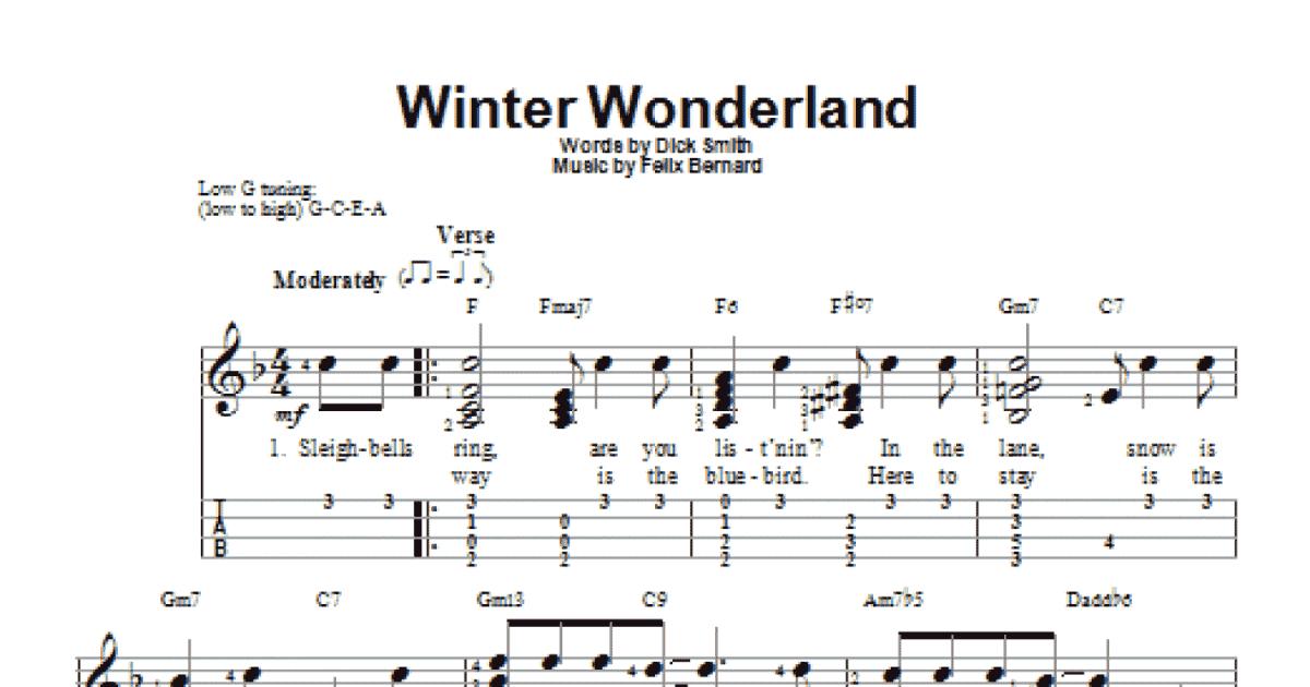 Winter Wonderland (Easy Ukulele Tab) - Print Sheet Music Now