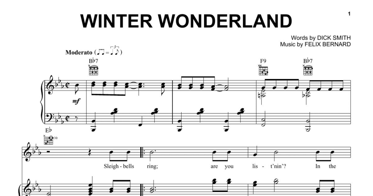 Winter Wonderland (Piano, Vocal & Guitar Chords (Right-Hand Melody))