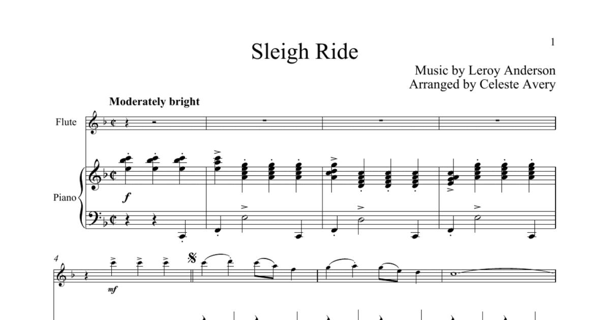 Sleigh ride sheet music flute