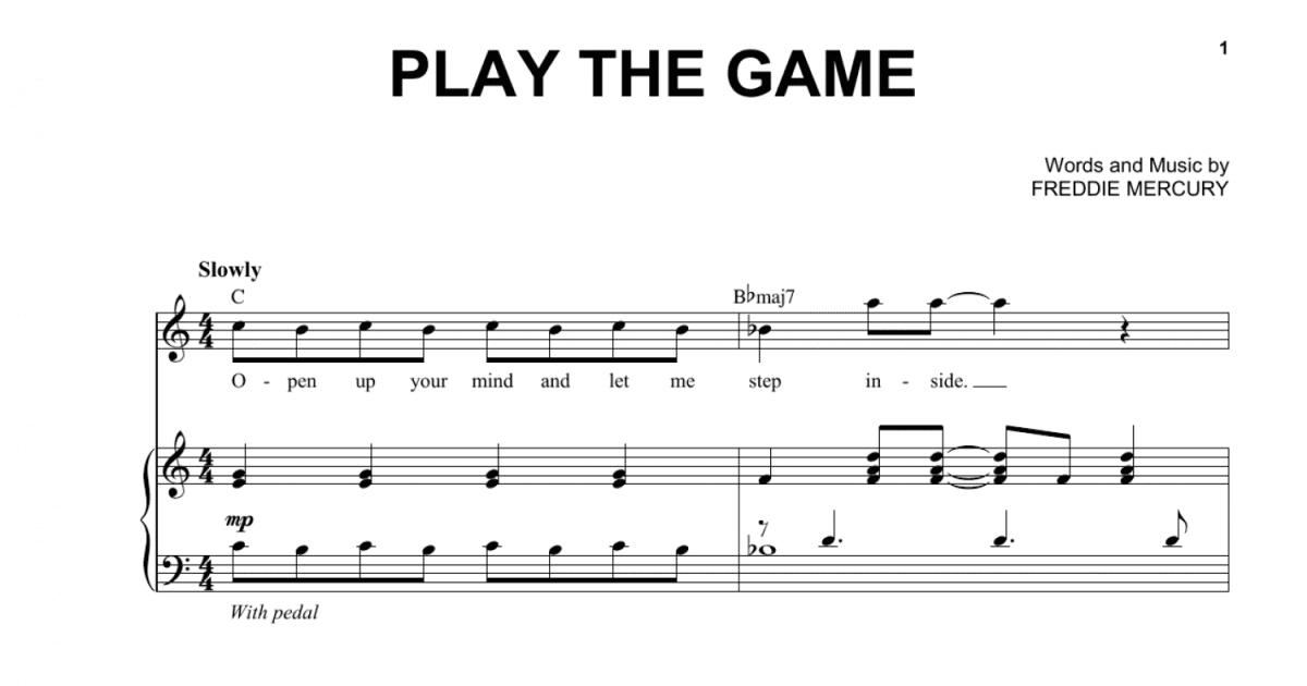 PLAY THE GAME Queen Sheet music