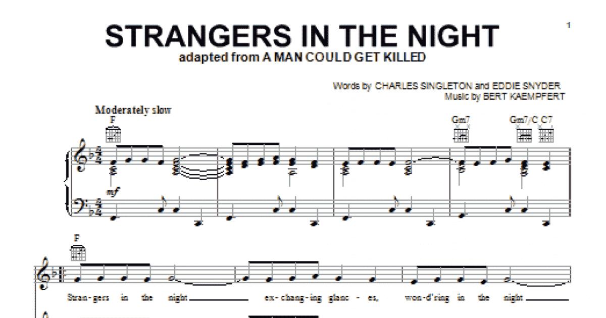 Strangers In The Night Sheet Music | Frank Sinatra | Real Book – Melody,  Lyrics & Chords
