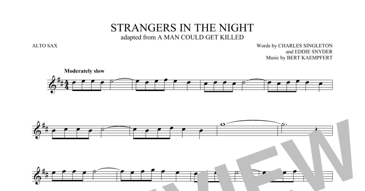 Frank Sinatra - Strangers in the Night - Sheet Music For Alto