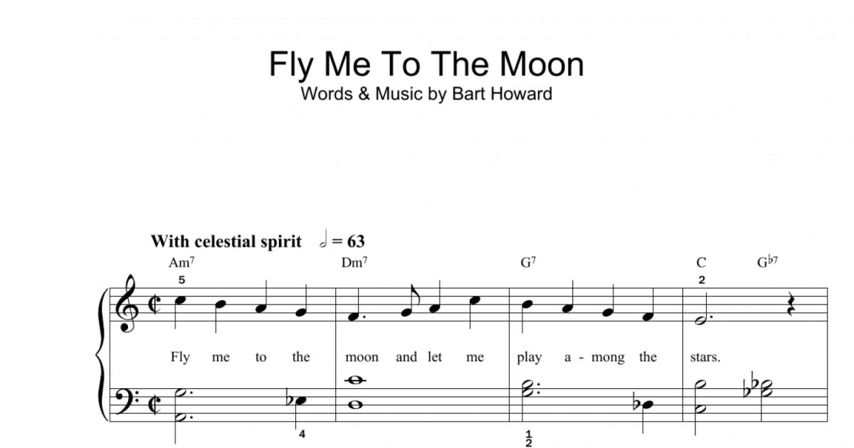 Fly Me To The Moon (In Other Words) (Beginner Piano) - Sheet Music