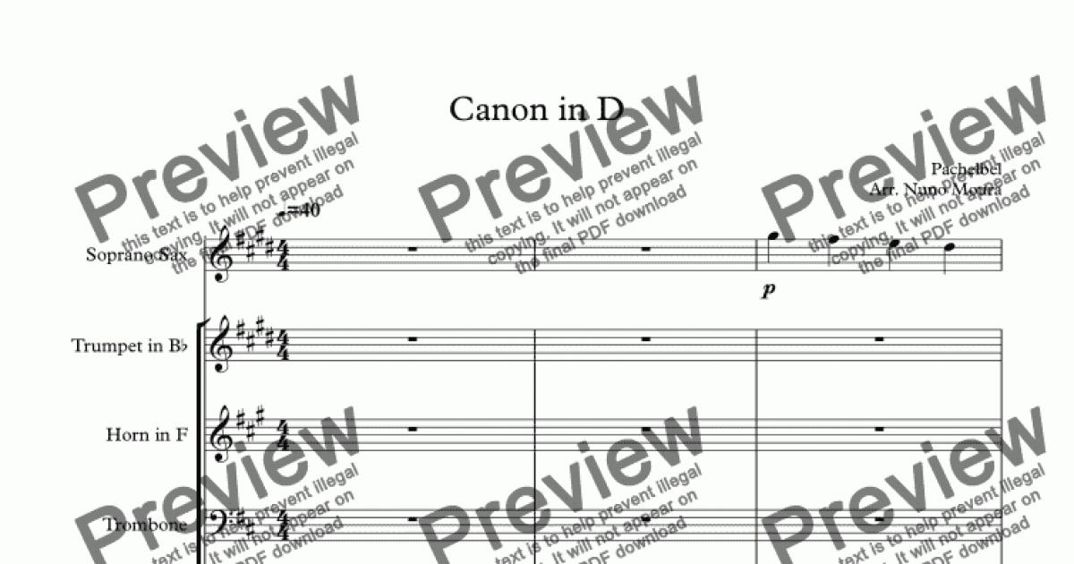 Canon In D Download Sheet Music Pdf File 