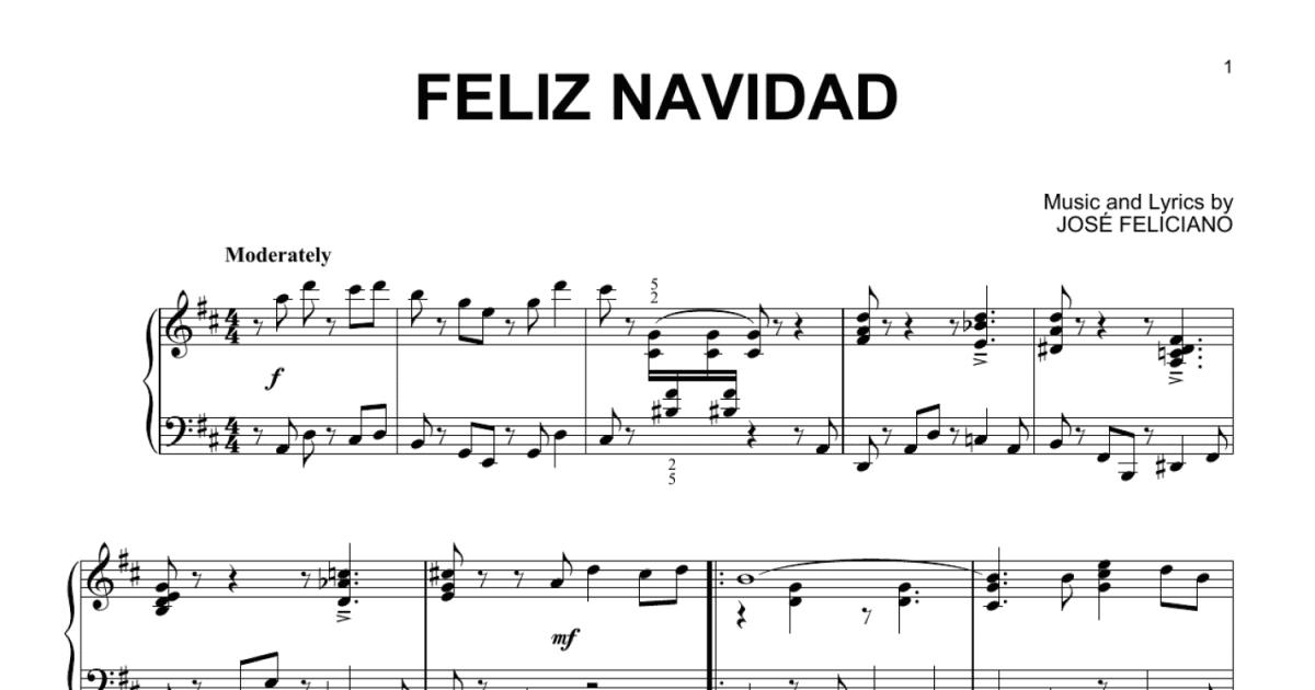 Feliz Navidad [Jazz version] (Piano Solo) for Solo instrument (Piano) -  Sheet Music to Print