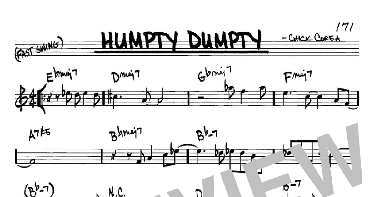 Humpty Dumpty (Real Book – Melody & Chords – C Instruments) - Buy Now!