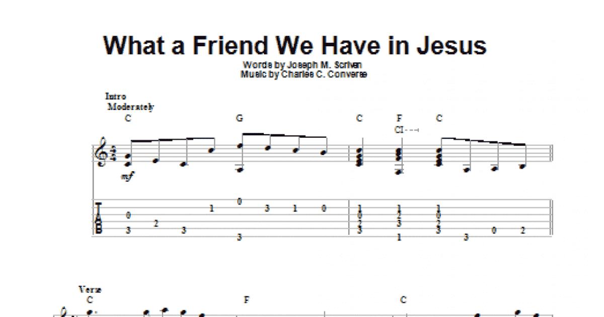 What A Friend We Have In Jesus (Solo Guitar) - Print Sheet Music Now