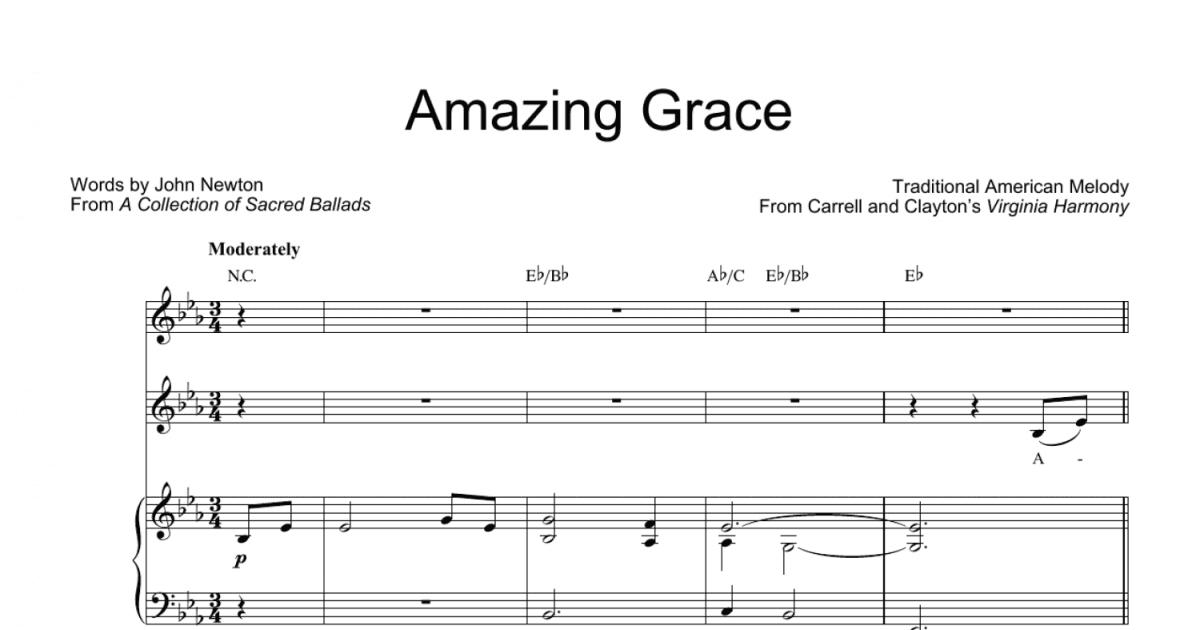 Amazing Grace (Vocal Duet) - Print Sheet Music Now