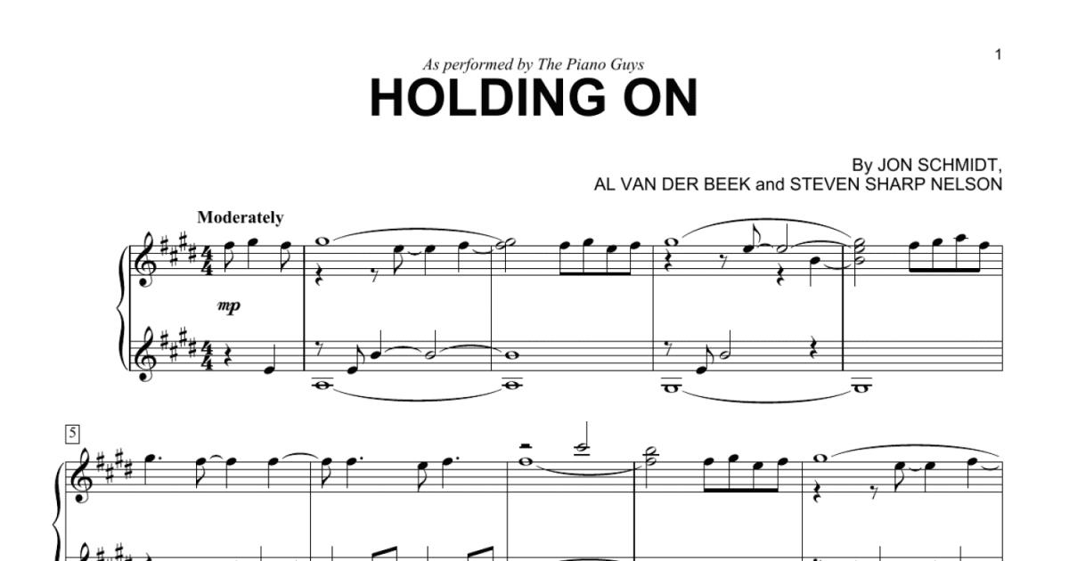 Holding On (Piano Solo) - Print Sheet Music Now