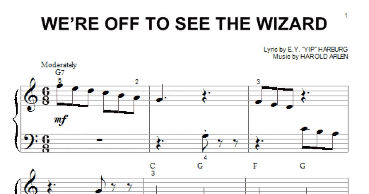 We're Off To See The Wizard (Lead sheet with lyrics ) Sheet music for Piano  (Solo) Easy