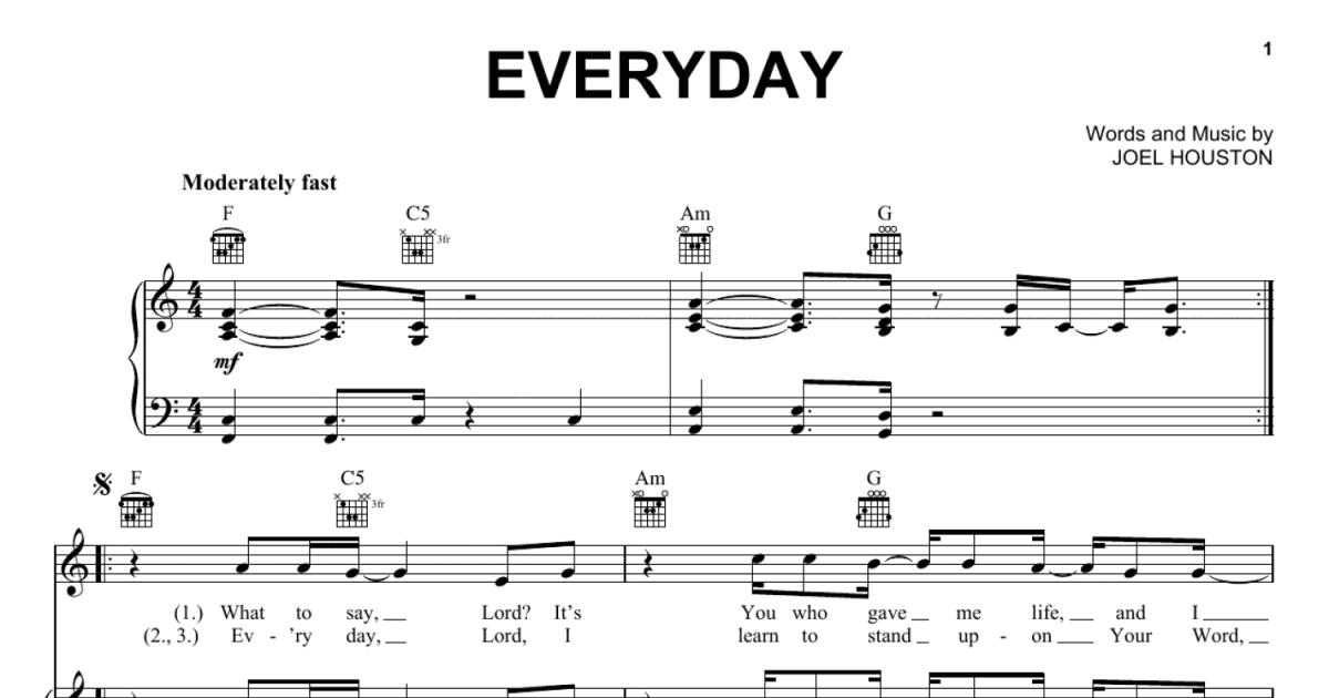 Everyday (Piano, Vocal & Guitar Chords (Right-Hand Melody)) - Buy Now!