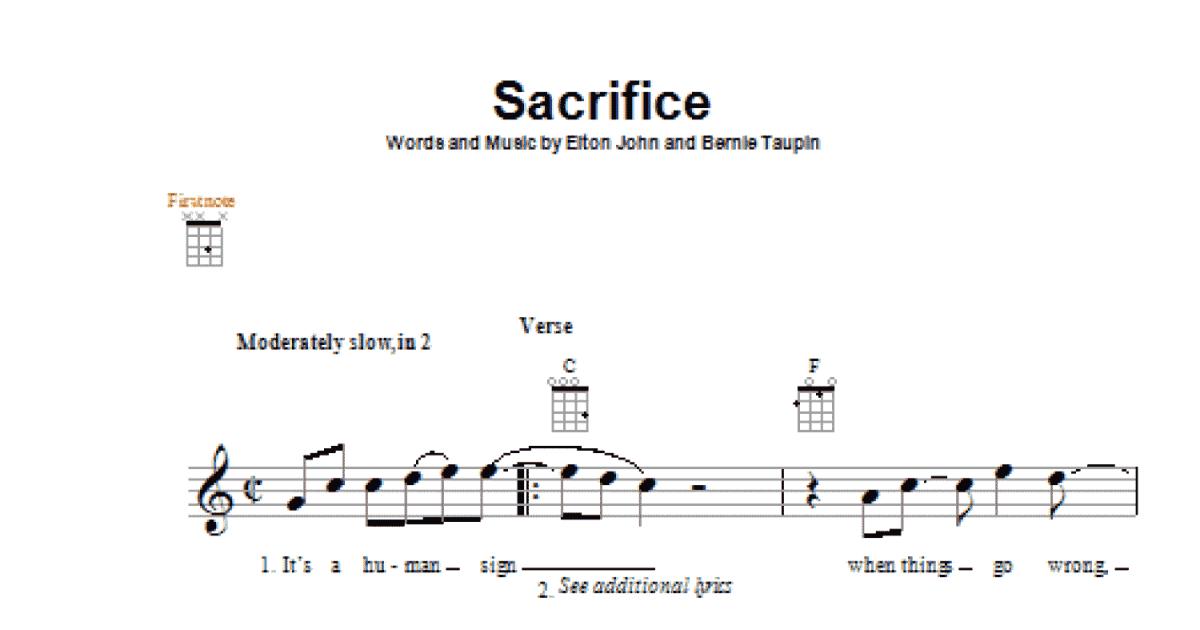 Sacrifice - Elton John - Guitar chords and tabs